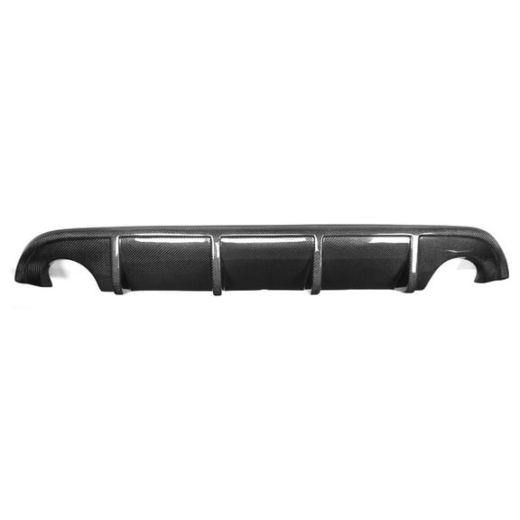 Ikon Motorsports Compatible with 2014-2017 Infinite Q50 V37 S Style Rear Bumper Lip Diffuser Splitter Spoiler Valance Chin Diffuser Body Kit Carbon Fiber