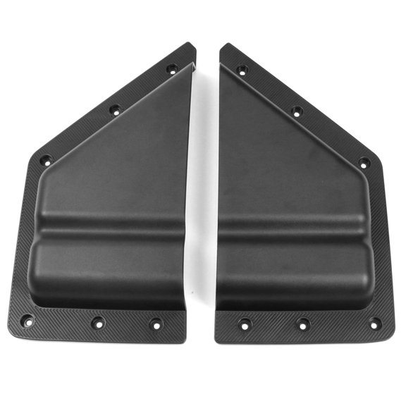 Ikon Motorsports Compatible With 2021-2025 Ford Bronco 2/4 Door Front Door Storage Box  Black TPE + ABS Interior Car Side Organizer Storage Box Accessories 2PCS