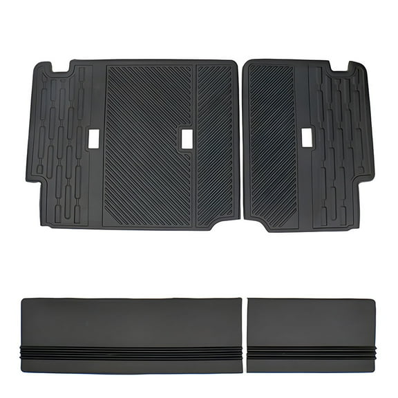 Ikon Motorsports Compatible With 2021-2025 Ford Bronco 4 Door Rear Seat Protector Backrest Cover, Black TPE Waterproof Seat Back Liners Mat Pad Interior Accessories 4 PCS