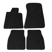 Ikon Motorsports Compatible with 84-91 BMW 3 Series Coupe OE Factory Style Black Nylon Carpet Car Floor Mats Front Rear 4pcs