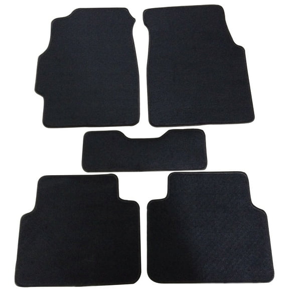 Ikon Motorsports Compatible with 94-01 Acura Integra DC OE Factory Style Black Nylon Carpet Car Floor Mats Front Rear 5pcs 1994 1995 1996 1997 1998 1999 2000 2001