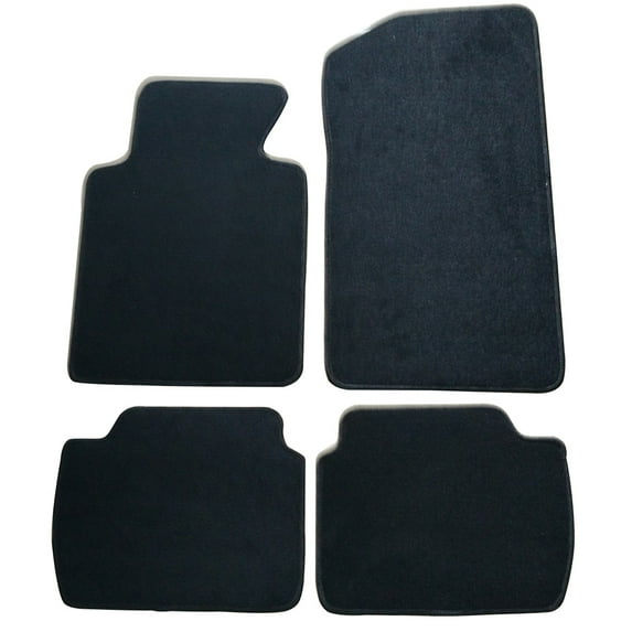 Ikon Motorsports Compatible with 99-05 E46 01-06 M3 OE Factory Style Black Nylon Carpet Car Floor Mats Front Rear 4pcs 1999 2000 2001 2002 2003 2004 2005
