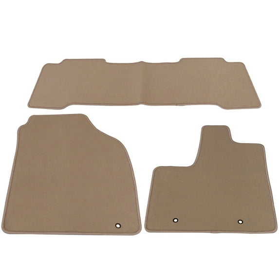 Ikon Motorsports Compatible with 01-06 Acura MDX OE Factory Style Beige Nylon Carpet Car Floor Mats Front Rear 3pcs 2001 2002 2003 2004 2005 2006