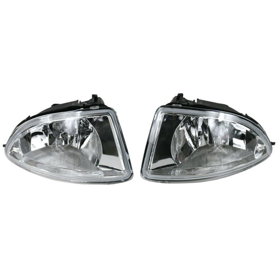 Ikon Motorsports Compatible with 04-05 Honda Civic Factory Front Bumper Fog Lights Lamps Clear Lens