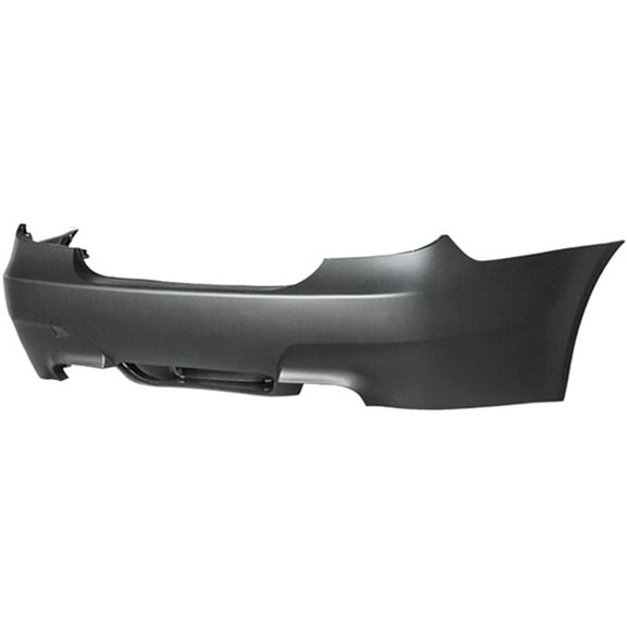Ikon Motorsports Compatible with 04-09 E60 E61 5-Series M5 Style Rear Bumper Cover Conversion Dual Outlets