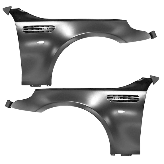 Ikon Motorsports Compatible with 04-10 E60 5 Series Sedan Wagon M5 Style Metal Fender&Side Vent Left Right