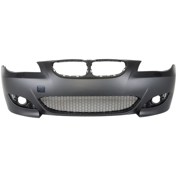 Ikon Motorsports Compatible with 04-10 E60 E61 5-Series M5 Style Front Bumper Cover Conversion Fog Cover-PP