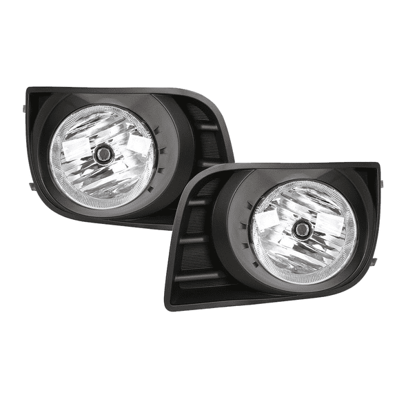 Ikon Motorsports Compatible with 05-11 Toyota Tacoma 04-06 Solara Smoke Bumper Fog Light+Switch Pair