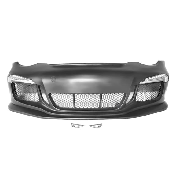 Ikon Motorsports Compatible with 05-12 Porsche Carrera 911 997 to 991 GT3 RS Style Front Bumper W/ DRL