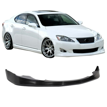 Ikon Motorsports Compatible with 06-08 Lexus IS250 IS350 VIP Style Front Bumper Lip Spoiler - Polyurethane PU