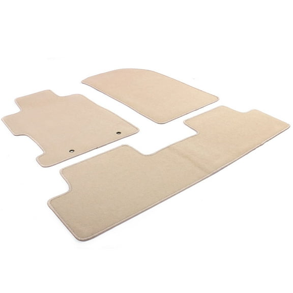Ikon Motorsports Compatible with 06-11 Honda Civic OE Factory Style Beige Nylon Carpet Car Floor Mats Front Rear 3pcs