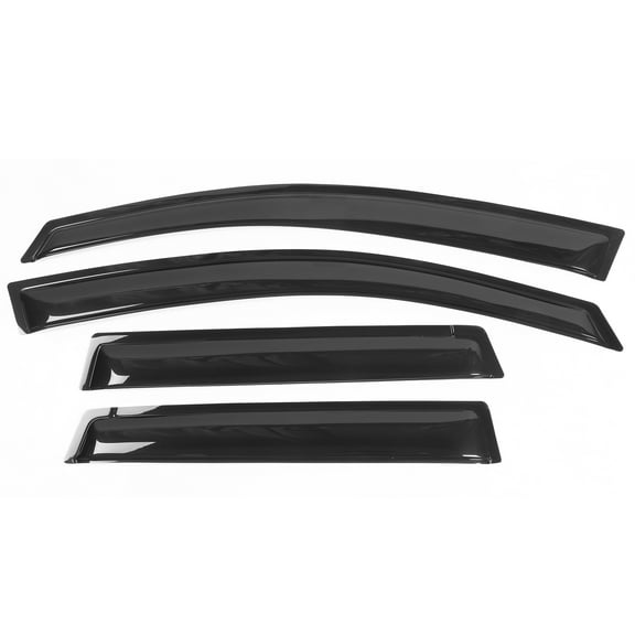 Ikon Motorsports Compatible with 07-08 Honda Fit Acrylic Window Visors Vent Windshield Deflector Rain Guard 4Pc Set Outside Mount 2007 2008