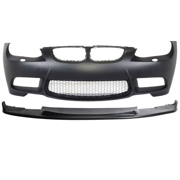Ikon Motorsports Compatible with 07-10 E92 E93 M3 Front Bumper Conversion & Air Duct & H Style Front Lip