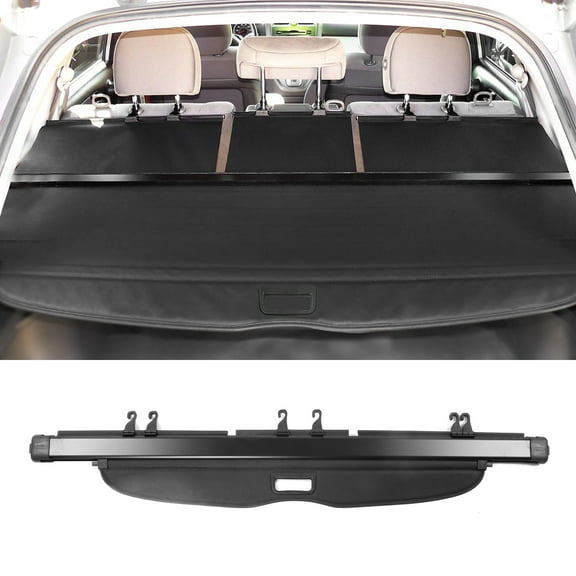 Ikon Motorsports Compatible with 07-11 CRV OE FACTORY Sty Retractable Rear Cargo Security Trunk Cover Black