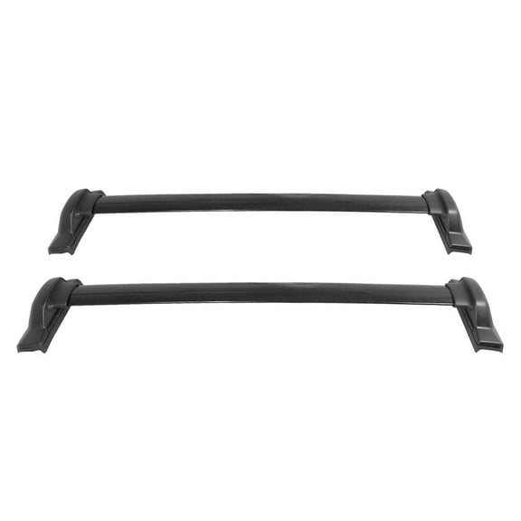 Ikon Motorsports Compatible with 07-11 Honda CRV OE Factory Style Roof Rack Cross Bar Black 2Pc