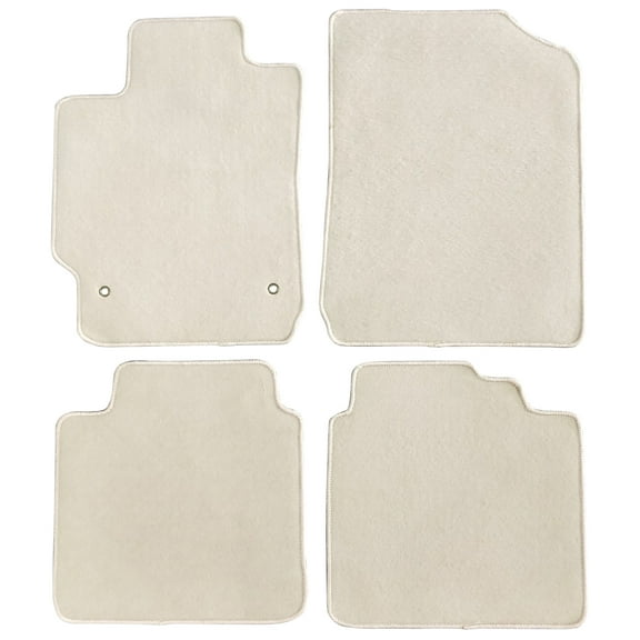 Ikon Motorsports Compatible with 07-11 Toyota Camry Nylon Car Floor Mats Carpet Front & Rear 4PC Set - Beige