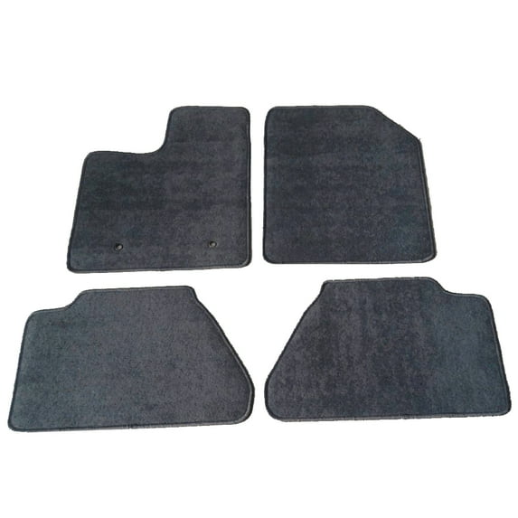 Ikon Motorsports Compatible with 07-13 Ford Edge OE Factory Style Gray Nylon Carpet Car Floor Mats Front Rear 4pcs 2007 2008 2009 2010 2011 2012 2013