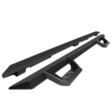 APS Running Boards Black Nerf Bars Side Steps Fit Chevy Silverado GMC Sierra Crew Cab 2007-2018