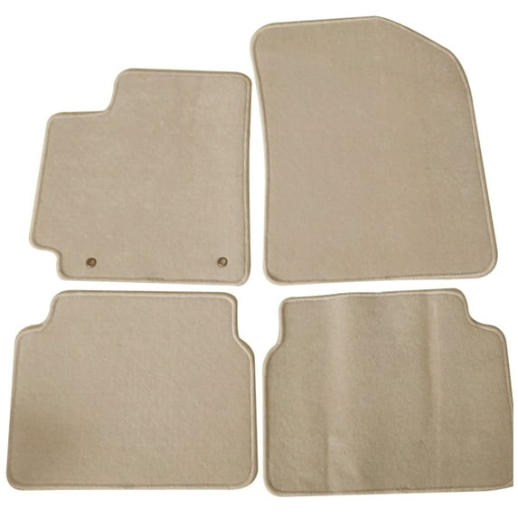 Ikon Motorsports Compatible with 09-13 Toyota Corolla OE Factory Style Beige Nylon Carpet Car Floor Mats Front Rear 4pcs 2009 2010 2011