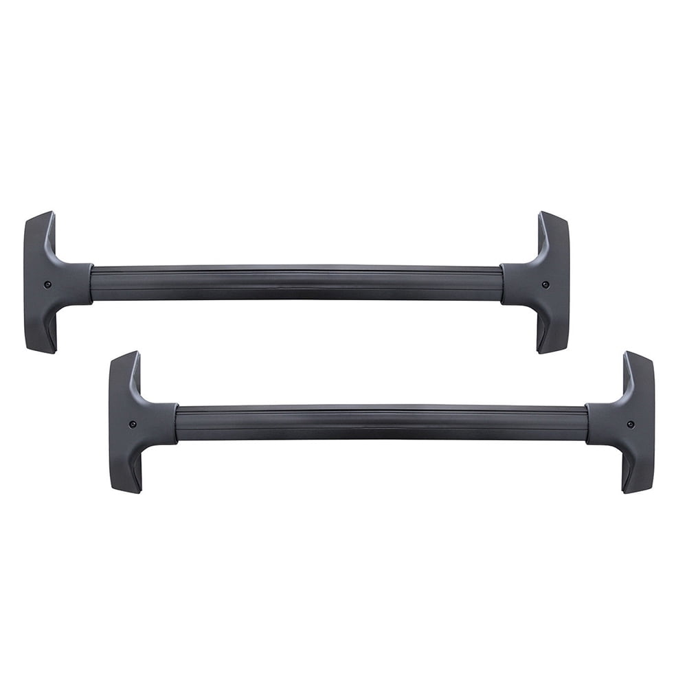 Ikon Motorsports Compatible with 09-17 Chevy Traverse OE Style Roof Rack Rail Cross Bar Carrier Black