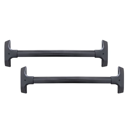 Ikon Motorsports Compatible with 09-17 Chevy Traverse OE Style Roof Rack Rail Cross Bar Carrier Black