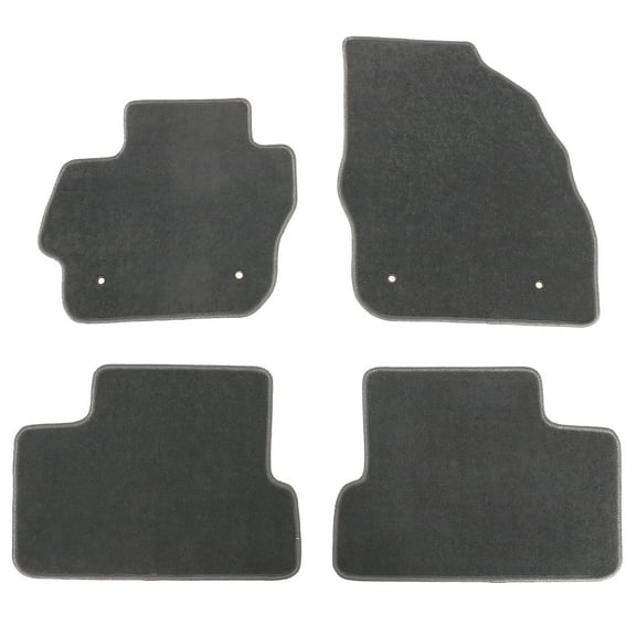 Ikon Motorsports Compatible with 10-13 Mazda 3 OE Factory Style Gray Nylon Carpet Car Floor Mats Front Rear 4pcs