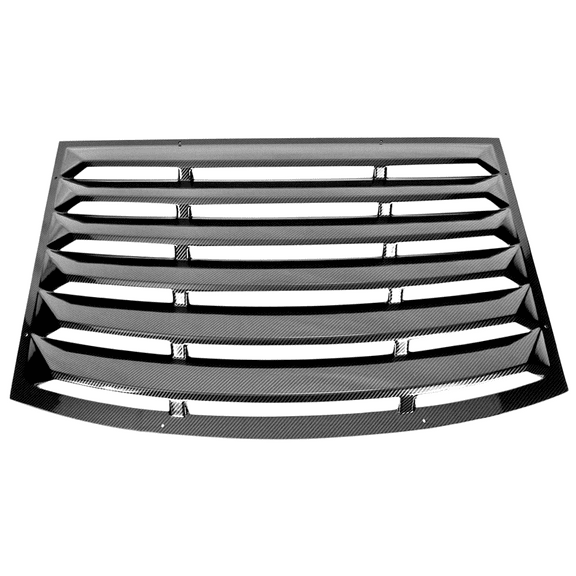 Ikon Motorsports Compatible with 10-15 Chevy Camaro Rear Window Louver Sun Shade Cover Windshield Vent CFL 2010 2011 2012 2013 2014 2015