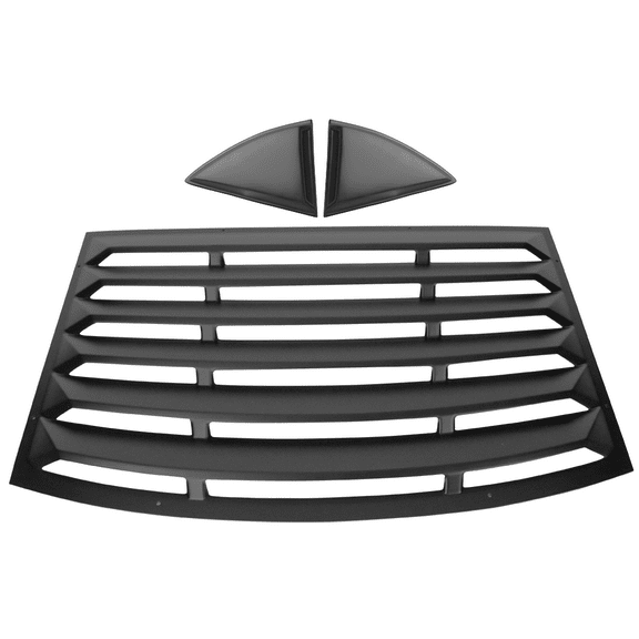 Ikon Motorsports Compatible with 10-15 Chevy Camaro XE Style Rear Window Louver with Side Quarter Scoop Vent