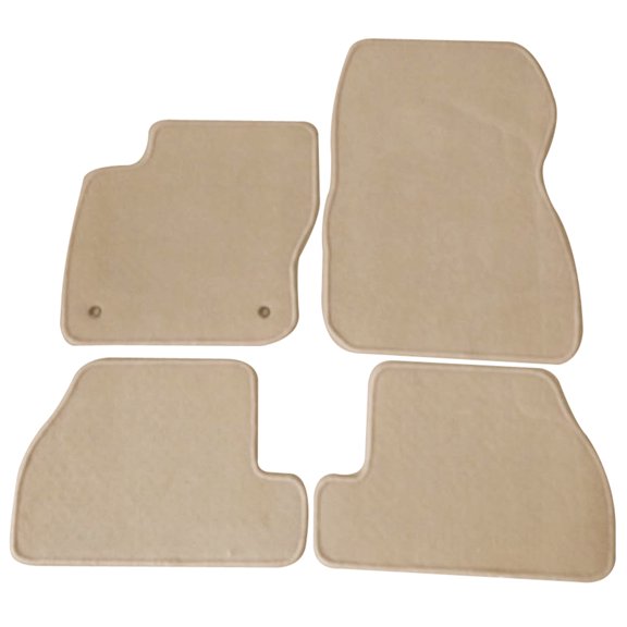 Ikon Motorsports Compatible with 11-15 Ford Focus OE Factory Style Beige Nylon Carpet Car Floor Mats Front Rear 4pcs 2011 2012 2013 2014 2015