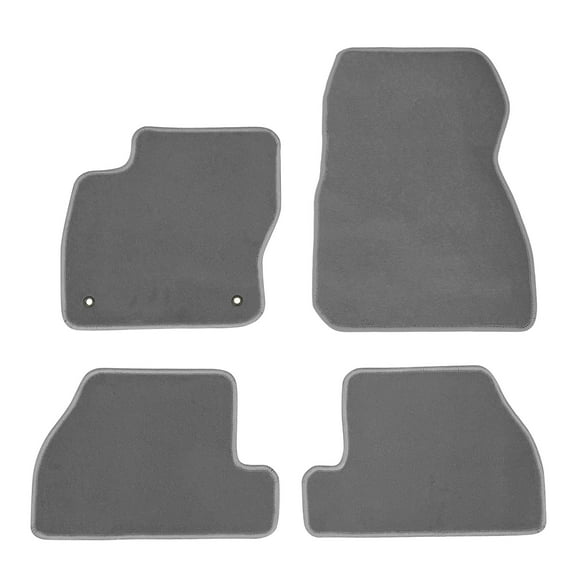 Ikon Motorsports Compatible with 11-15 Ford Focus OE Factory Style Gray Nylon Carpet Car Floor Mats Front Rear 4pcs 2011 2012 2013 2014 2015