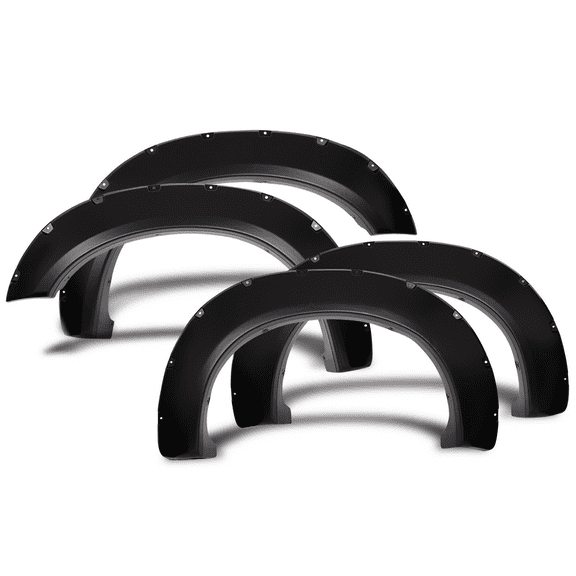 Ikon Motorsports Compatible with 11-16 F250 F350 Superduty Pocket Rivet Style Smooth PP Fender Flares