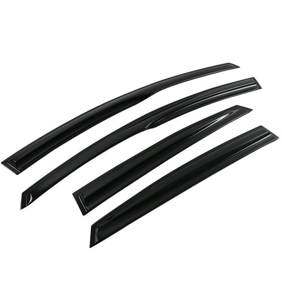 Ikon Motorsports Compatible with 11-19 Fiesta Hatchback MU Style Acrylic Window Vent Visor Deflector Rain Guard 4Pc Outside Mount 2011 2012 2013