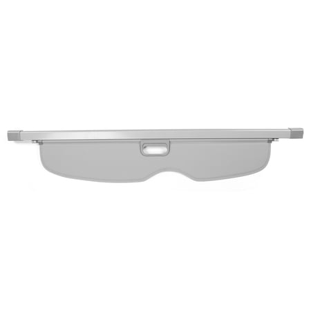 Ikon Motorsports Compatible with 11-21 Grand Cherokee,2022 Jeep Grand Cherokee WK Grey Vinly+Aluminum Rod Tonneau Cover Cargo Cover Retractable