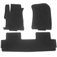 thumbnail image 1 of Ikon Motorsports Compatible with 12-15 Civic Sedan Latex Rubber Front Rear Floor Mats Carpet Black All Weather, 1 of 6