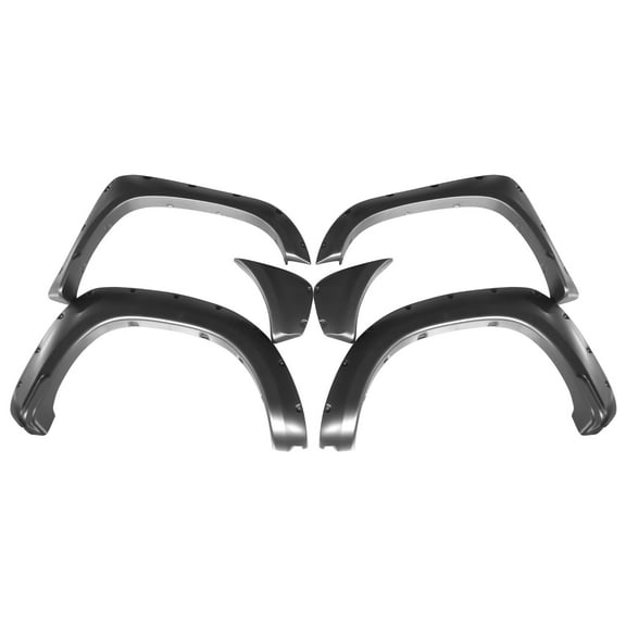 Ikon Motorsports Compatible with 12-15 Toyota Tacoma Fleetside 73.5" Bed Pocket Rivet Style Fender Flares - PP Polypropylene