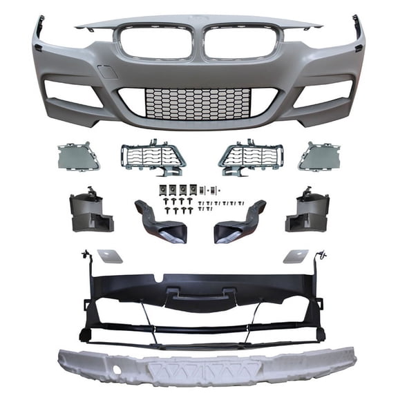 Ikon Motorsports Compatible with 12-18 BMW F30 4Dr MT Style Front Bumper Conversion PP