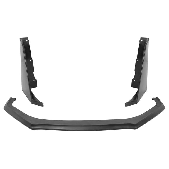 Ikon Motorsports Compatible with 13-16 Subaru BRZ Front Bumper Lip+Front Winglet CS Style PU Unpainted Black