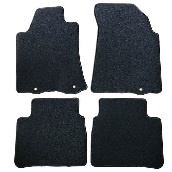 Ikon Motorsports Compatible with 13-18 Nissan Altima OE Factory Style Black Nylon Carpet Car Floor Mats Front Rear 4pcs 2013 2014 2015 2016