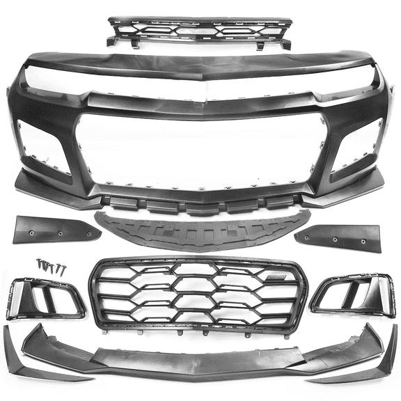 Ikon Motorsports Compatible with 14-15 Chevy Camaro 1LE Style Front Bumper Cover Conversion - PP