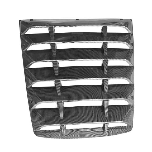 Ikon Motorsports Compatible with 14-19 Chevy Corvette C7 Window Louver Rain Wind Guard Carbon Fiber Print ABS