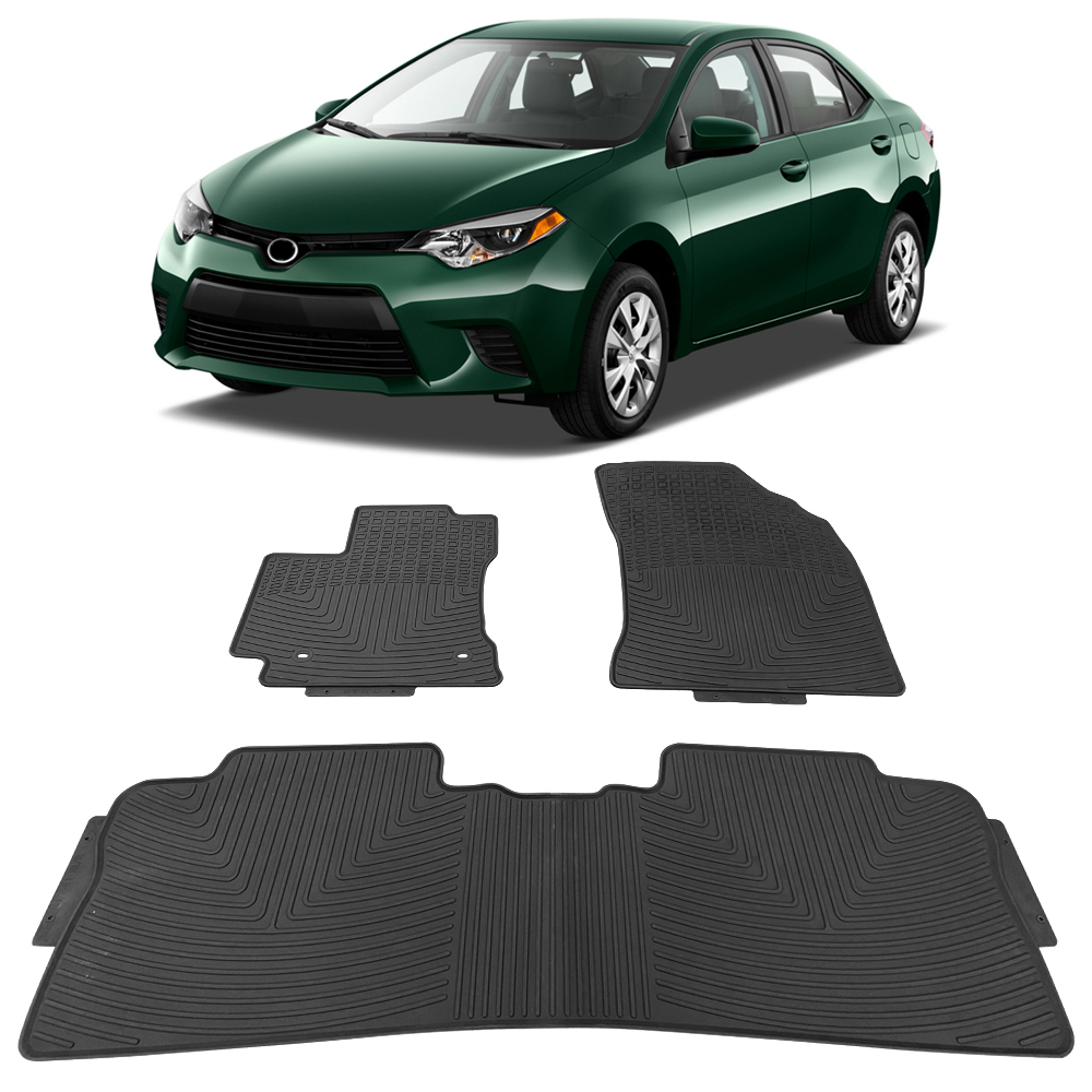 Toyota Corolla E12 Radio Fits 14-19 Toyota Corolla Heavy Duty Black Latex Floor Mats Front Latex Fußmatten Corolla 2014-2019