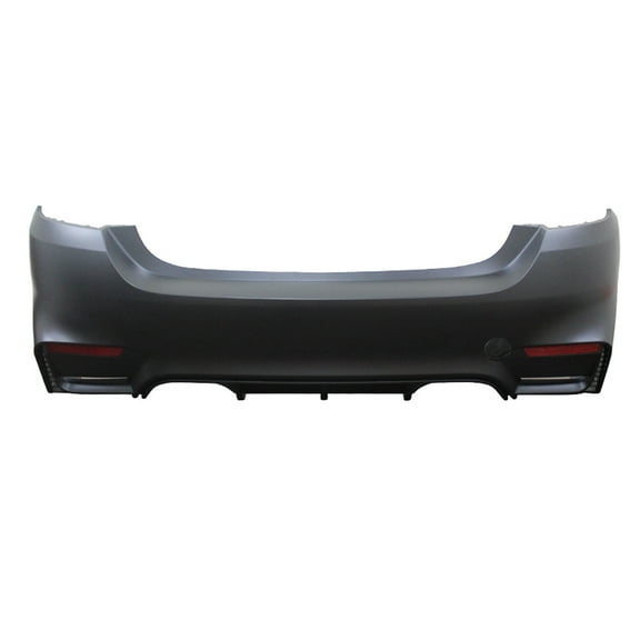 Ikon Motorsports Compatible with 14-20 BMW F32 4 Series M4 Style Rear Bumper Conversion 2 Tips Outlet