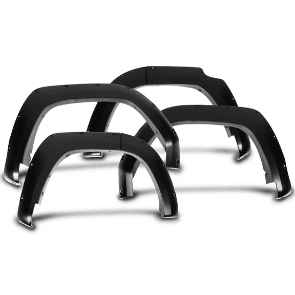 Ikon Motorsports Compatible with 14-22 Toyota 4Runner Pocket Rivet Style Unpainted Black Fender Flare