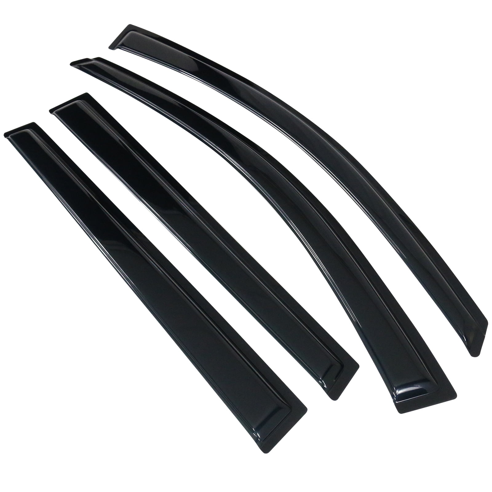 Ikon Motorsports Compatible with 14-23 Jeep Cherokee Acrylic Window Visors Vent Deflector Rain Guard 4Pc Set Outside Mount 2014 2015 2016 2017 2018
