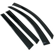 Ikon Motorsports Compatible with 14-23 Jeep Cherokee Acrylic Window Visors Vent Deflector Rain Guard 4Pc Set Outside Mount 2014 2015 2016 2017 2018