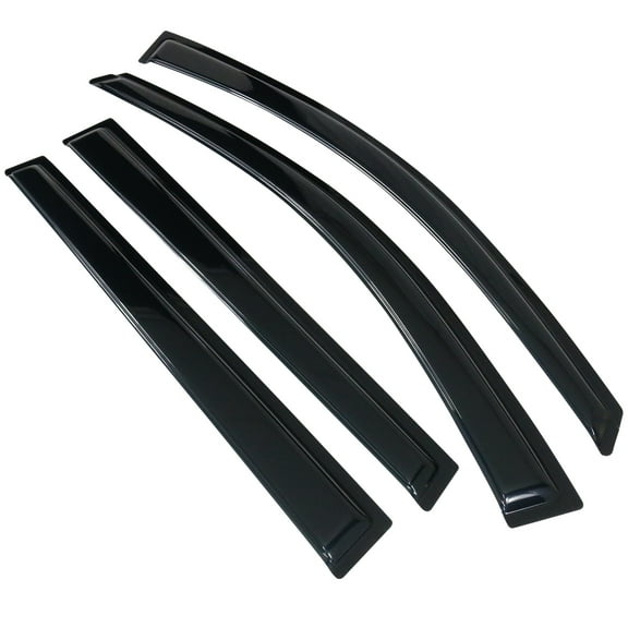 Ikon Motorsports Compatible with 14-23 Jeep Cherokee Acrylic Window Visors Vent Deflector Rain Guard 4Pc Set Outside Mount 2014 2015 2016 2017 2018