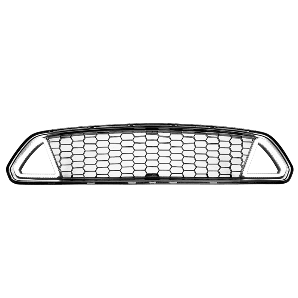 IKON Style Front Upper Mesh Grille For 2015-2017 Ford Mustang – Unpainted Black