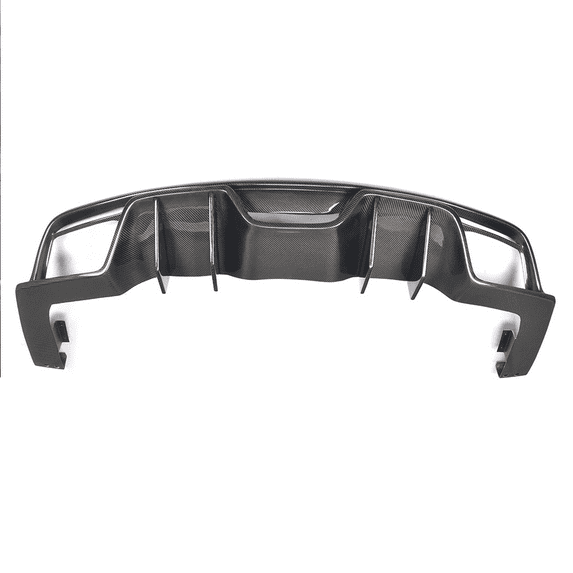 Ikon Motorsports Compatible with 15-17 Ford Mustang S550 Coupe JC Style Rear Diffuser Spoiler Carbon Fiber 2015 2016 2017