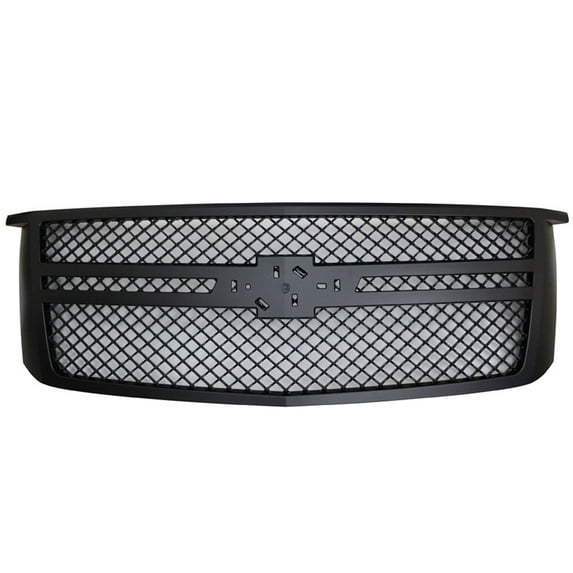 Ikon Motorsports Compatible with 15-20 Chevy Tahoe B Style Black Front Bumper Hood Grille Moulding - ABS 2015 2016