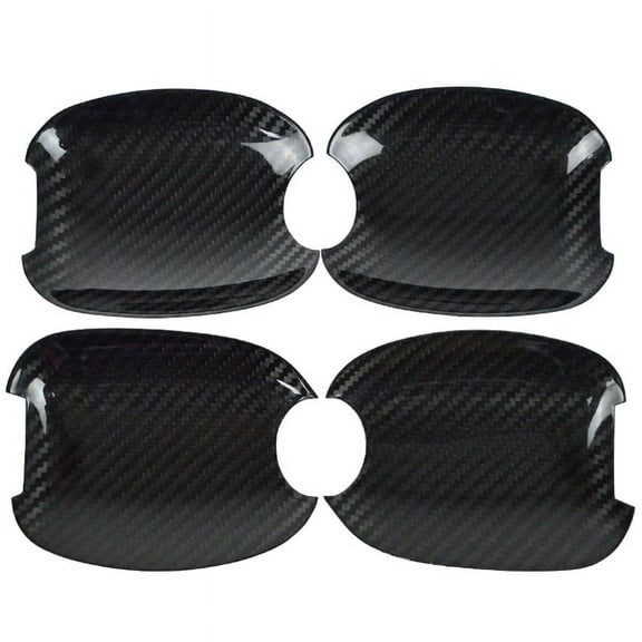 Ikon Motorsports Compatible with 15-21 Subaru WRX STI 4DR Door Cup Door Bowl Trim Cover - Carbon Fiber CF